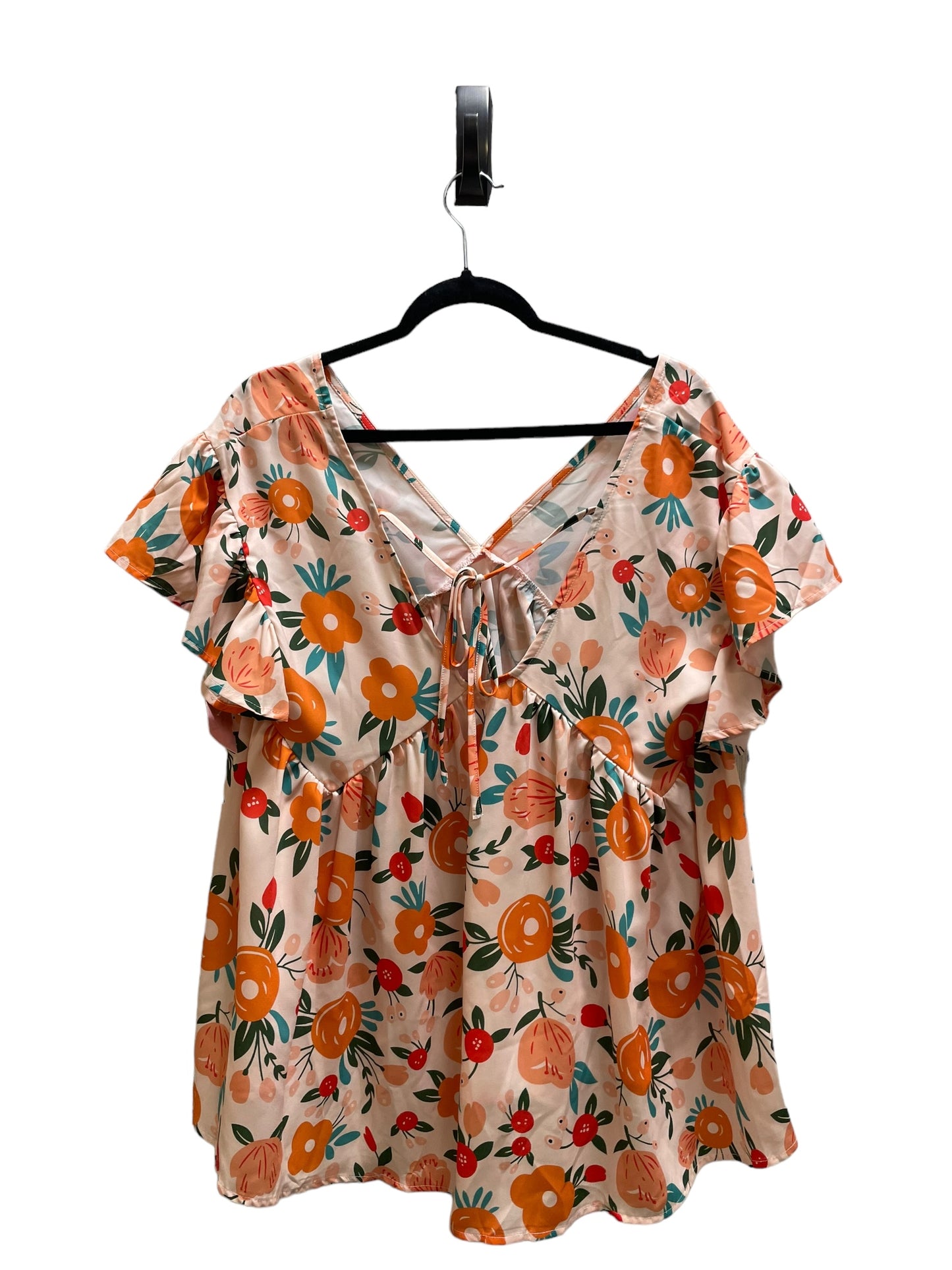 Top Sleeveless By Clothes Mentor In Orange, Size: L