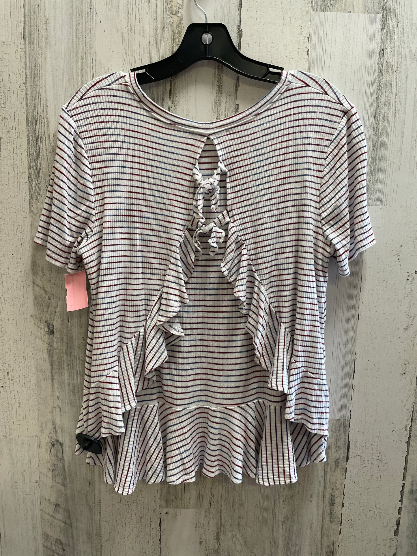 Top Short Sleeve By Altard State In Striped Pattern, Size: L