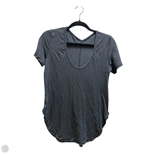 Top Short Sleeve By Lululemon In Grey, Size: 4