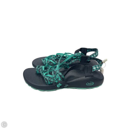 Sandals Flats By Chicos In Green, Size: 8