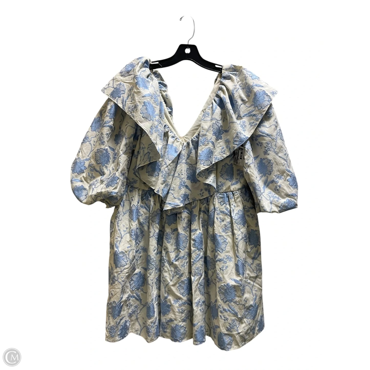 Dress Casual Short By Asos In Blue & Cream, Size: M