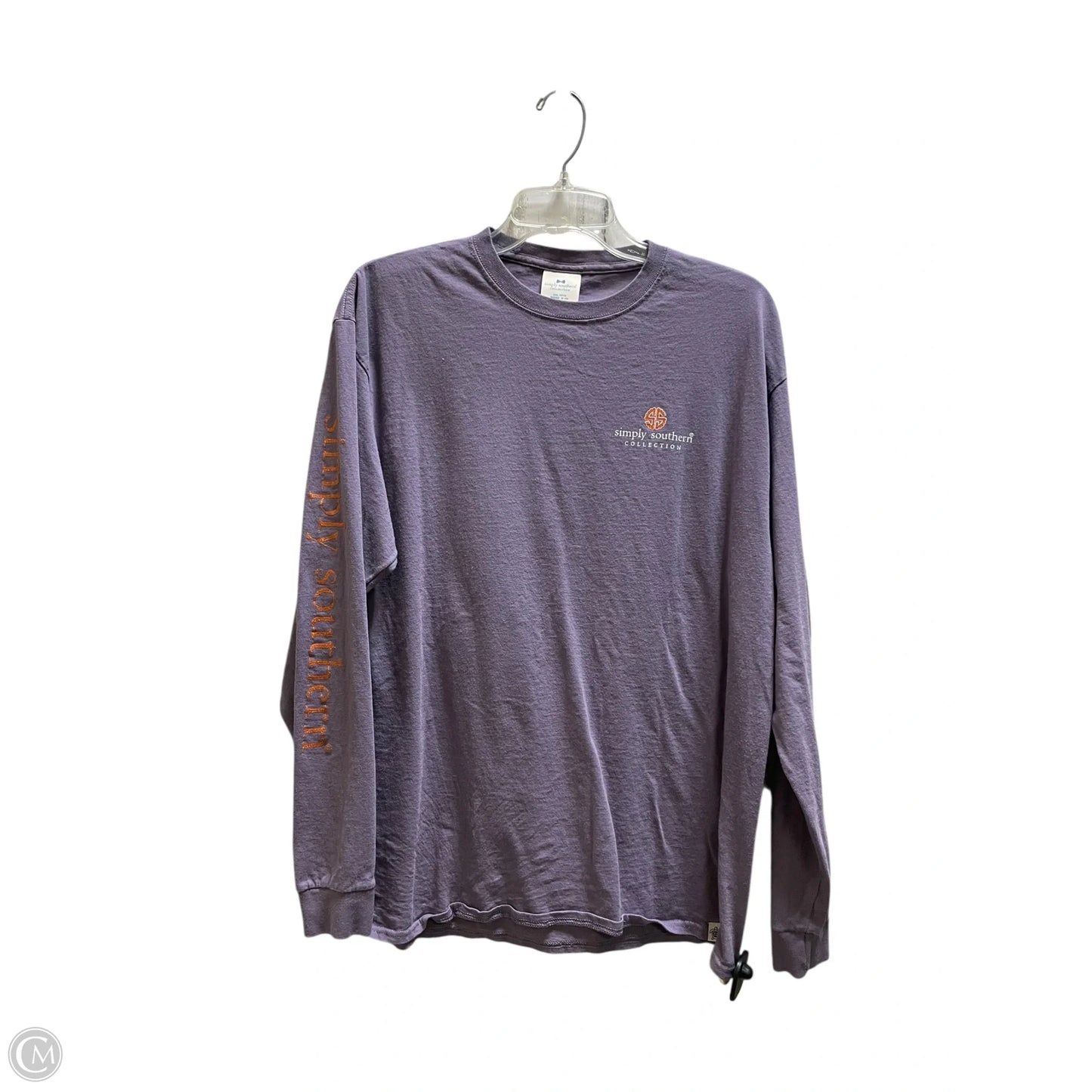 Top Long Sleeve By Simply Southern In Purple, Size: L