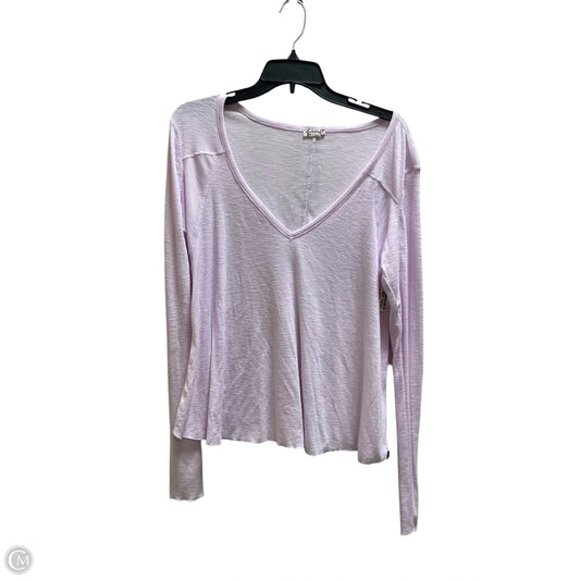 Top Long Sleeve By Free People In Purple, Size: L