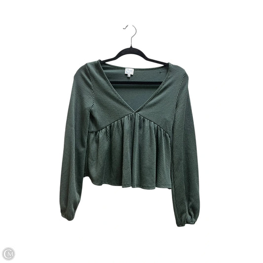 Top Long Sleeve By Blue Rain In Green, Size: Xs
