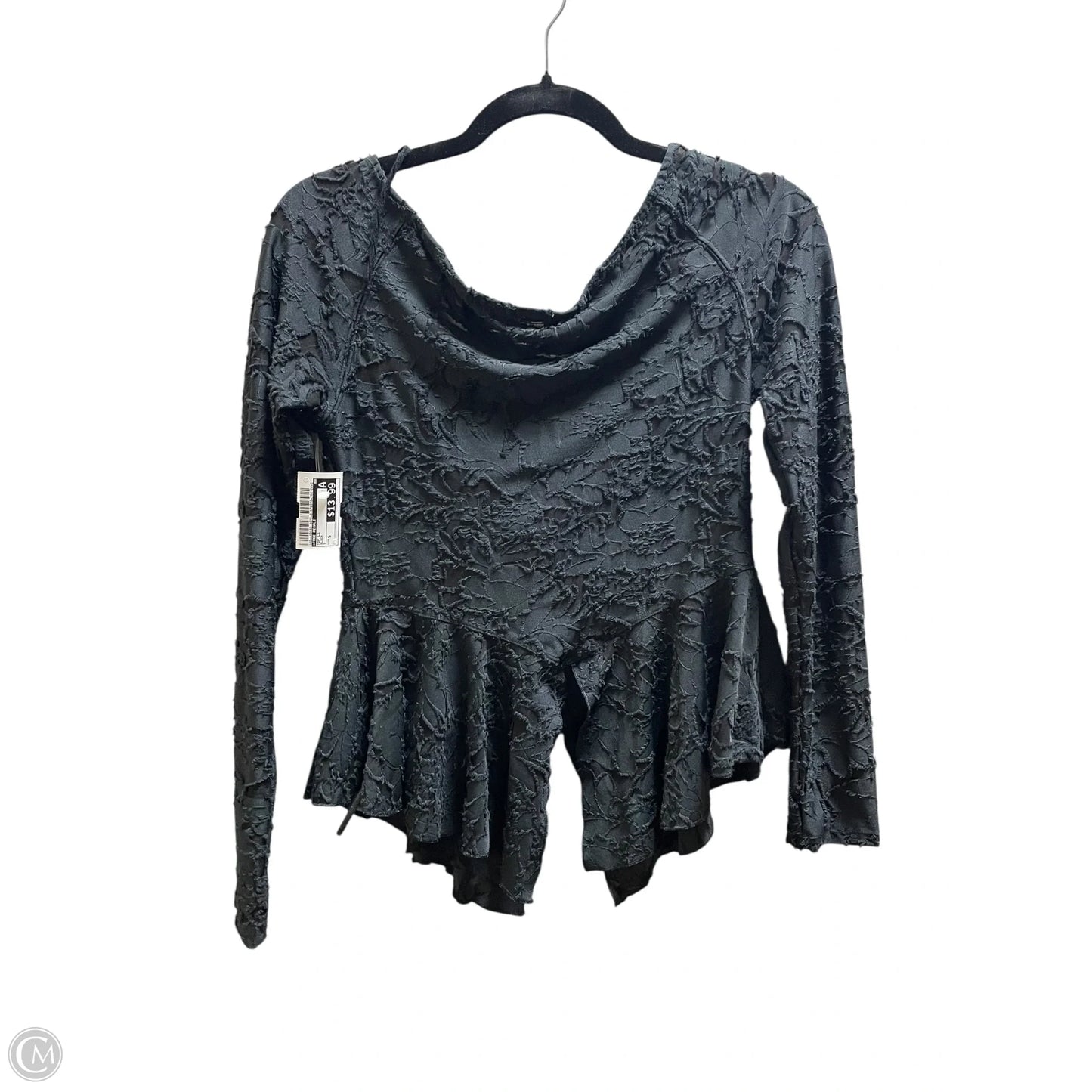 Top Long Sleeve By Free People In Black, Size: S