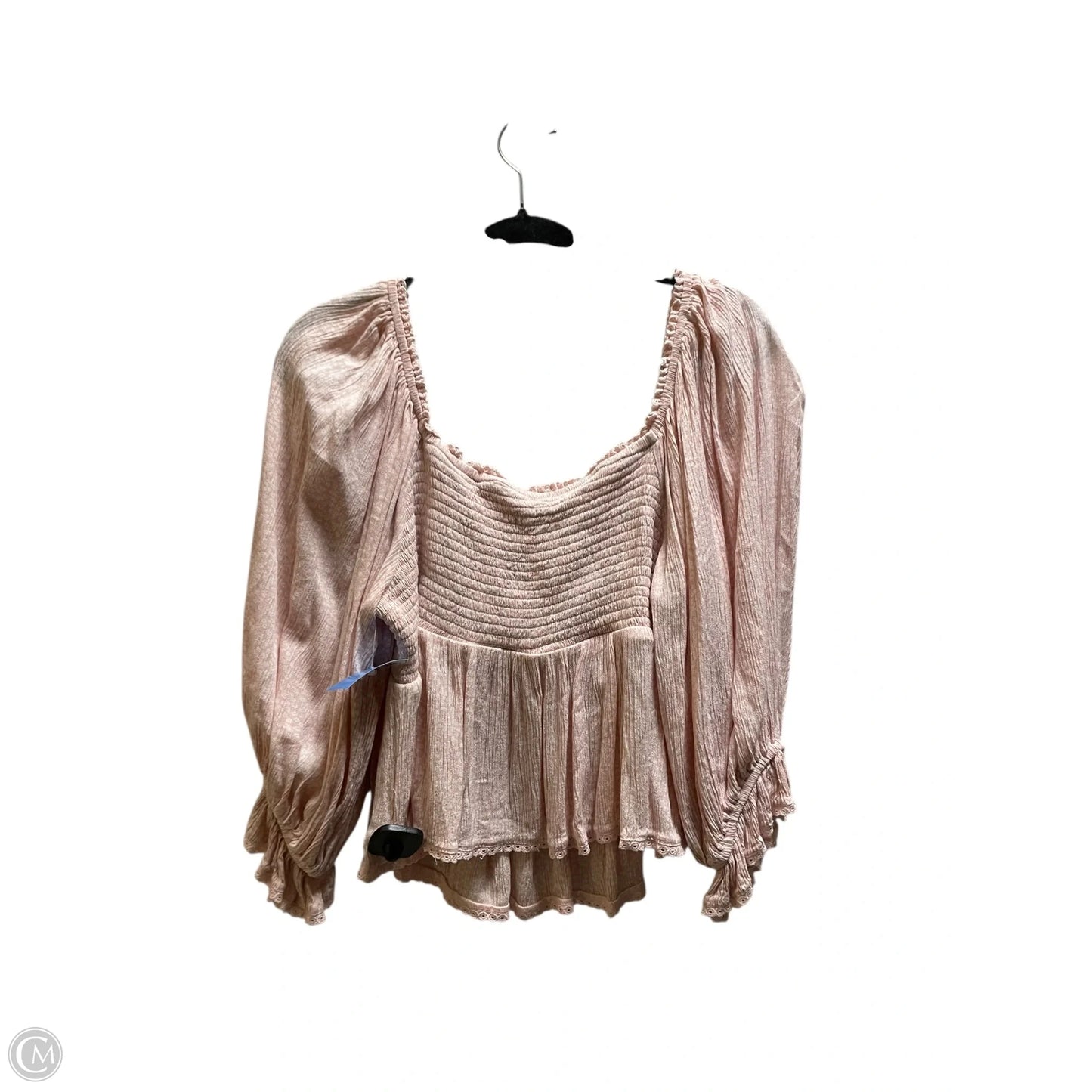 Top Long Sleeve By Free People In Pink, Size: L