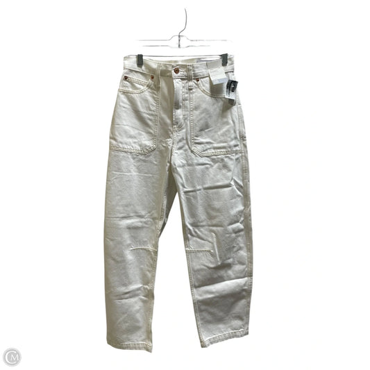 Jeans Wide Leg By Gap In White Denim, Size: 2