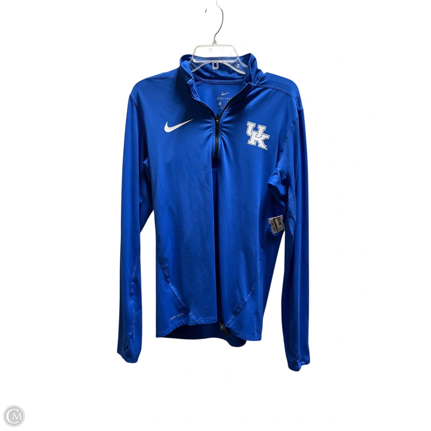 Athletic Sweatshirt Collar By Nike In Blue, Size: S