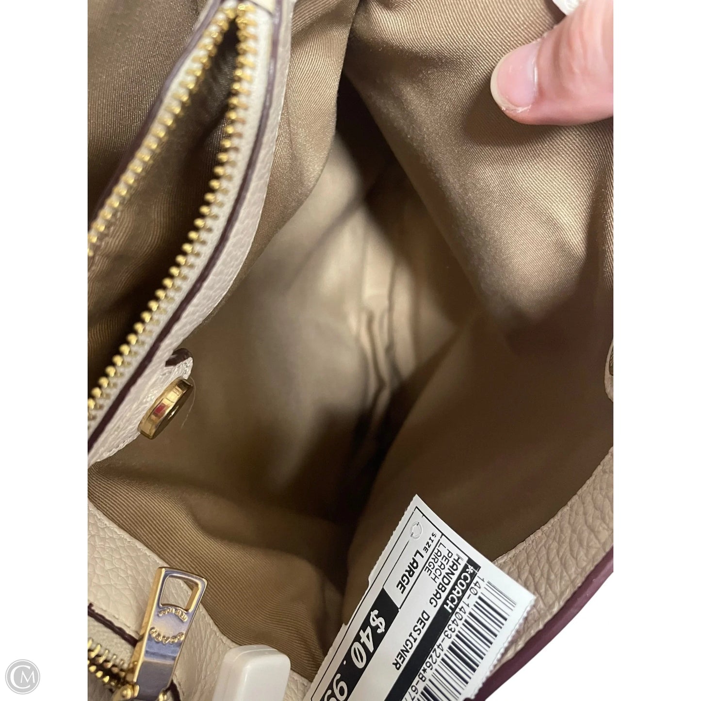 Handbag Designer By Coach, Size: Large