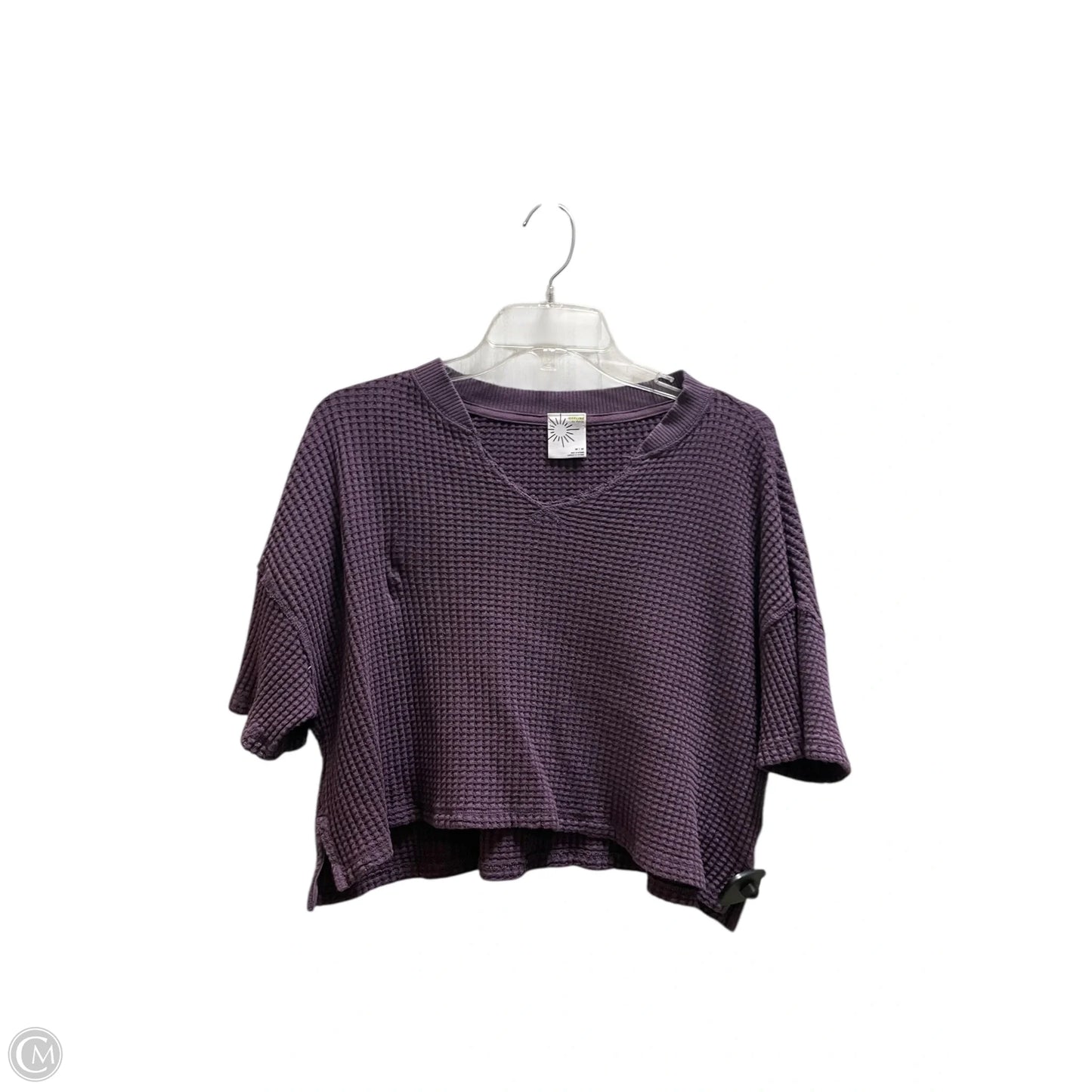 Top Short Sleeve By Offline In Purple, Size: M