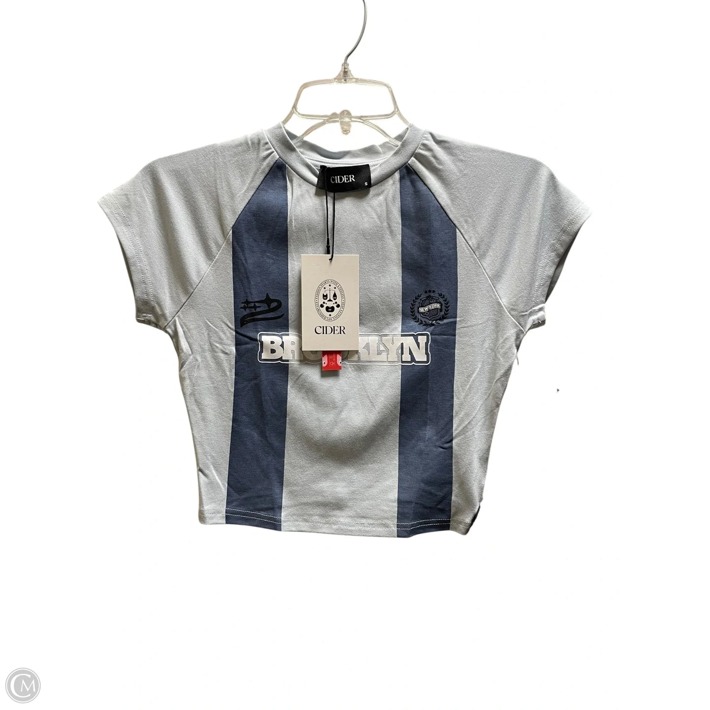 Top Short Sleeve By Cider In Blue, Size: S