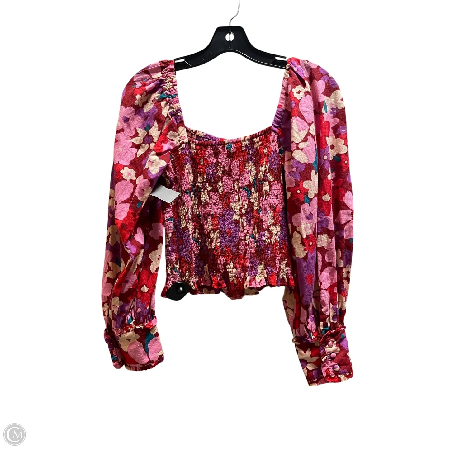 Top Long Sleeve By Free People In Floral Print, Size: Xs