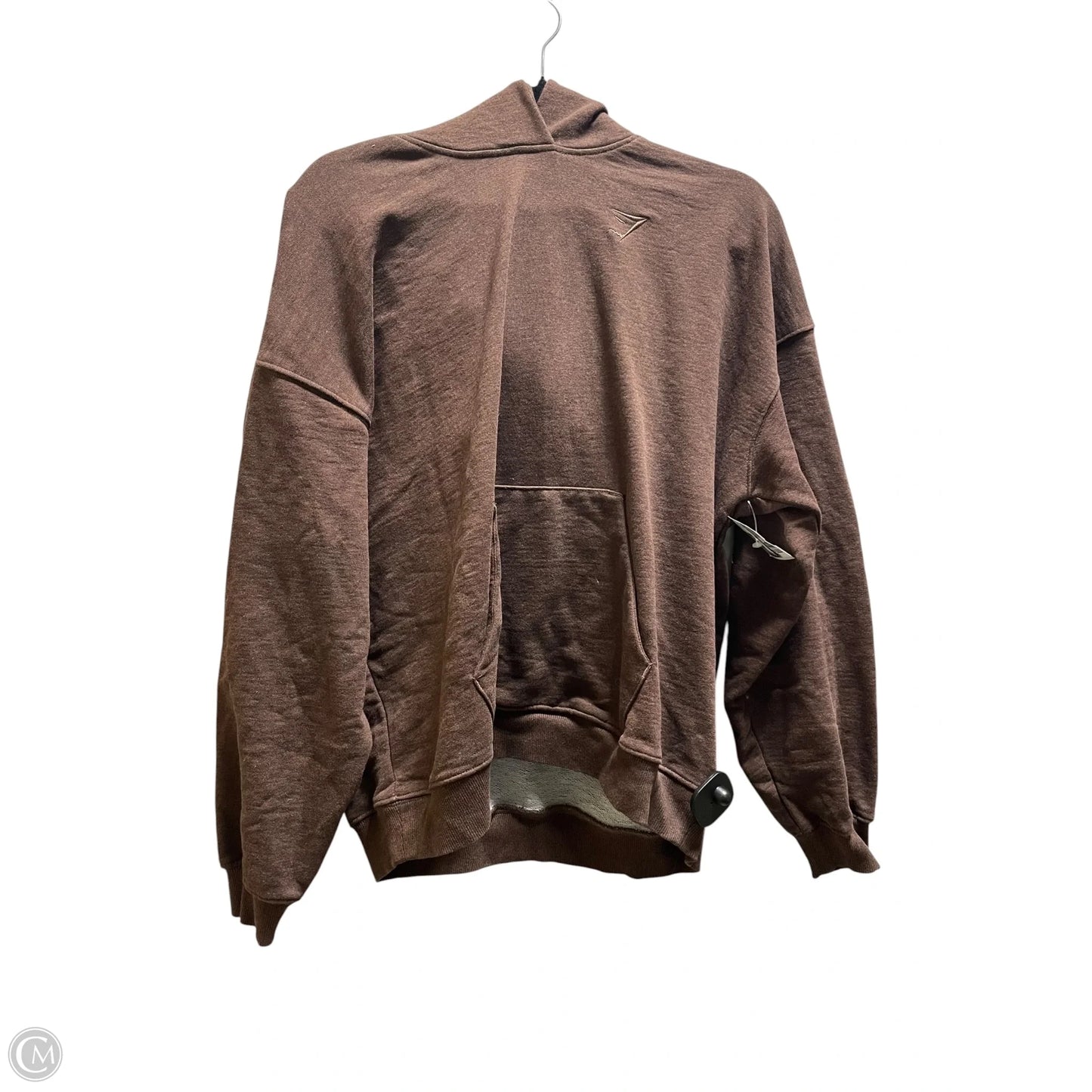 Sweatshirt Hoodie By Gym Shark In Brown, Size: M