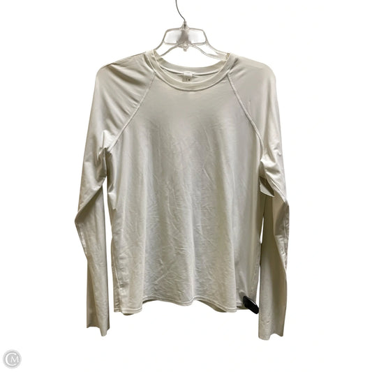 Athletic Top Long Sleeve Collar By Lululemon In White, Size: Xs
