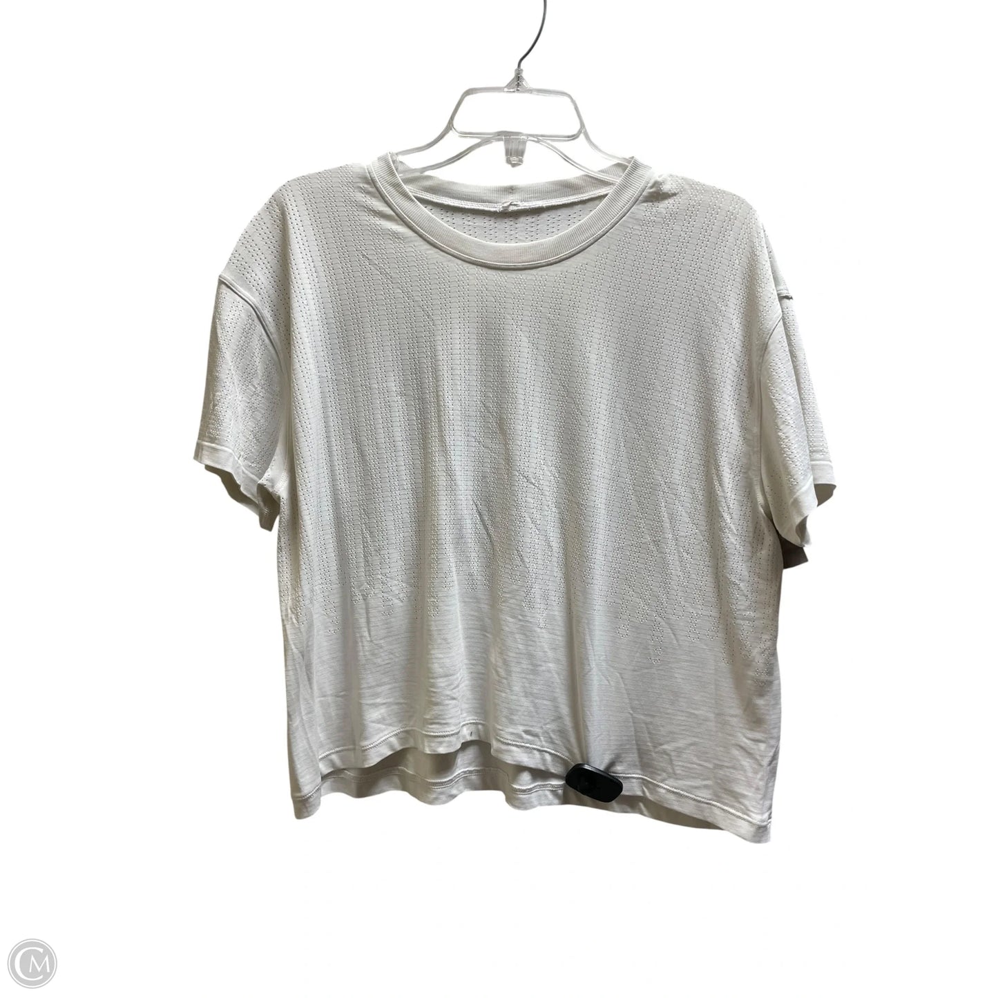 Athletic Top Short Sleeve By Lululemon In White, Size: M