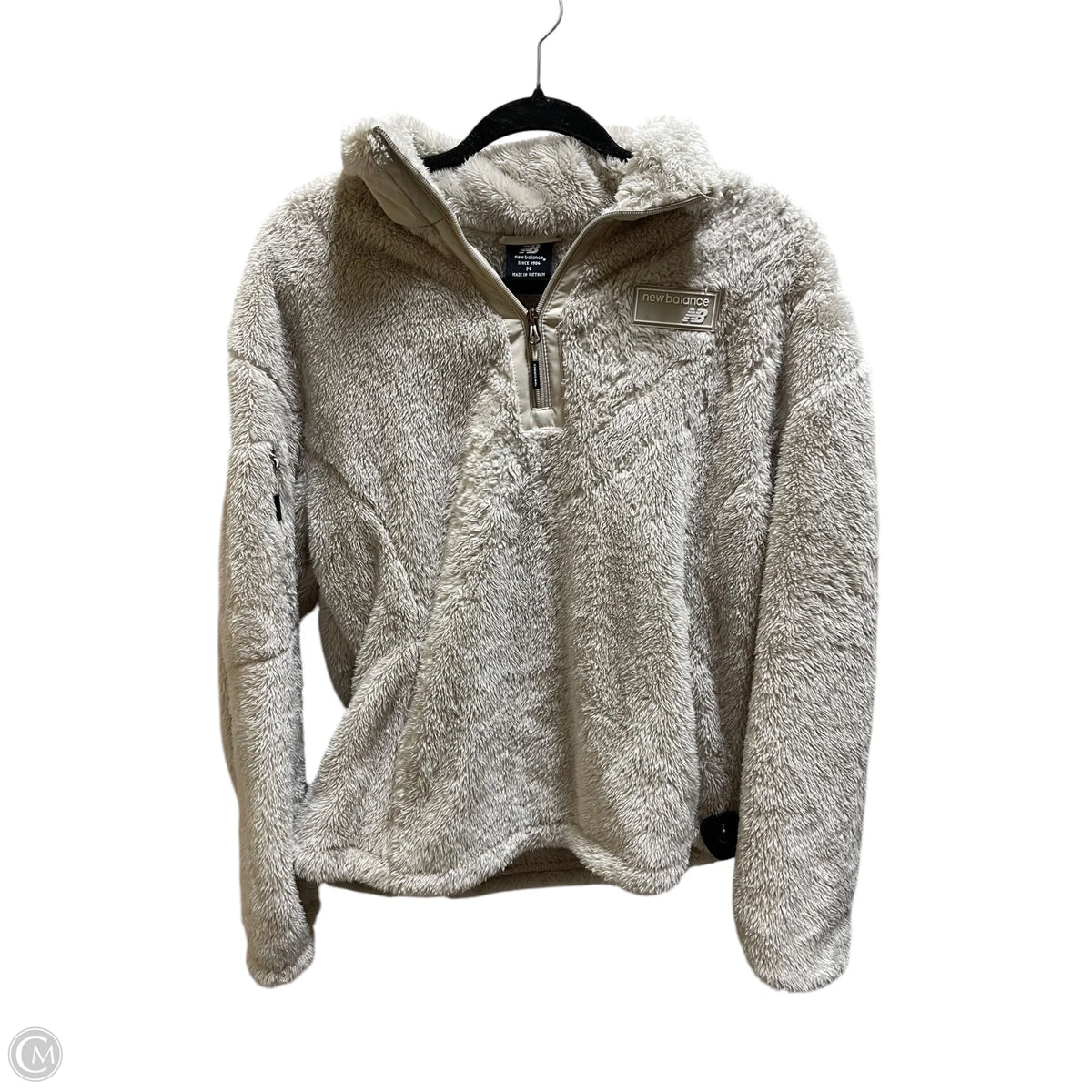 Sweatshirt Collar By New Balance In Grey, Size: M