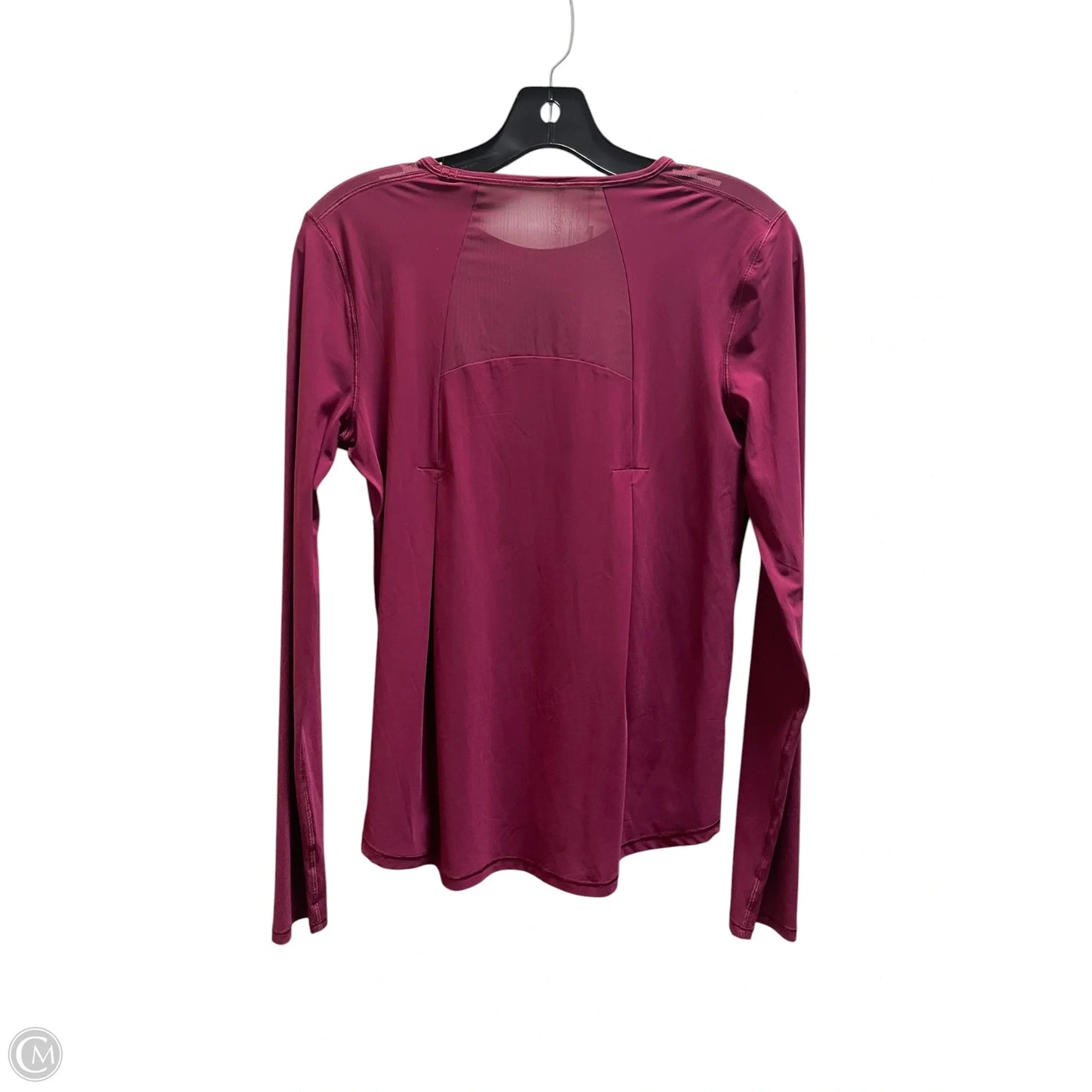 Athletic Top Long Sleeve Collar By Lululemon In Maroon, Size: S