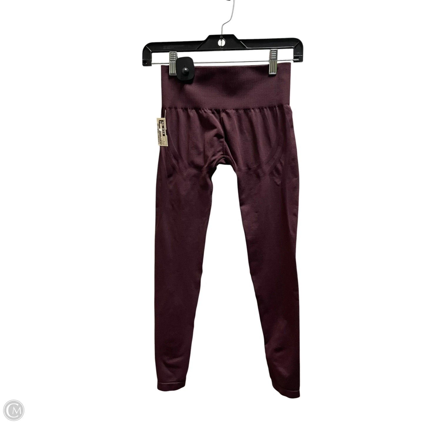 Athletic Leggings By Gym Shark In Maroon, Size: S