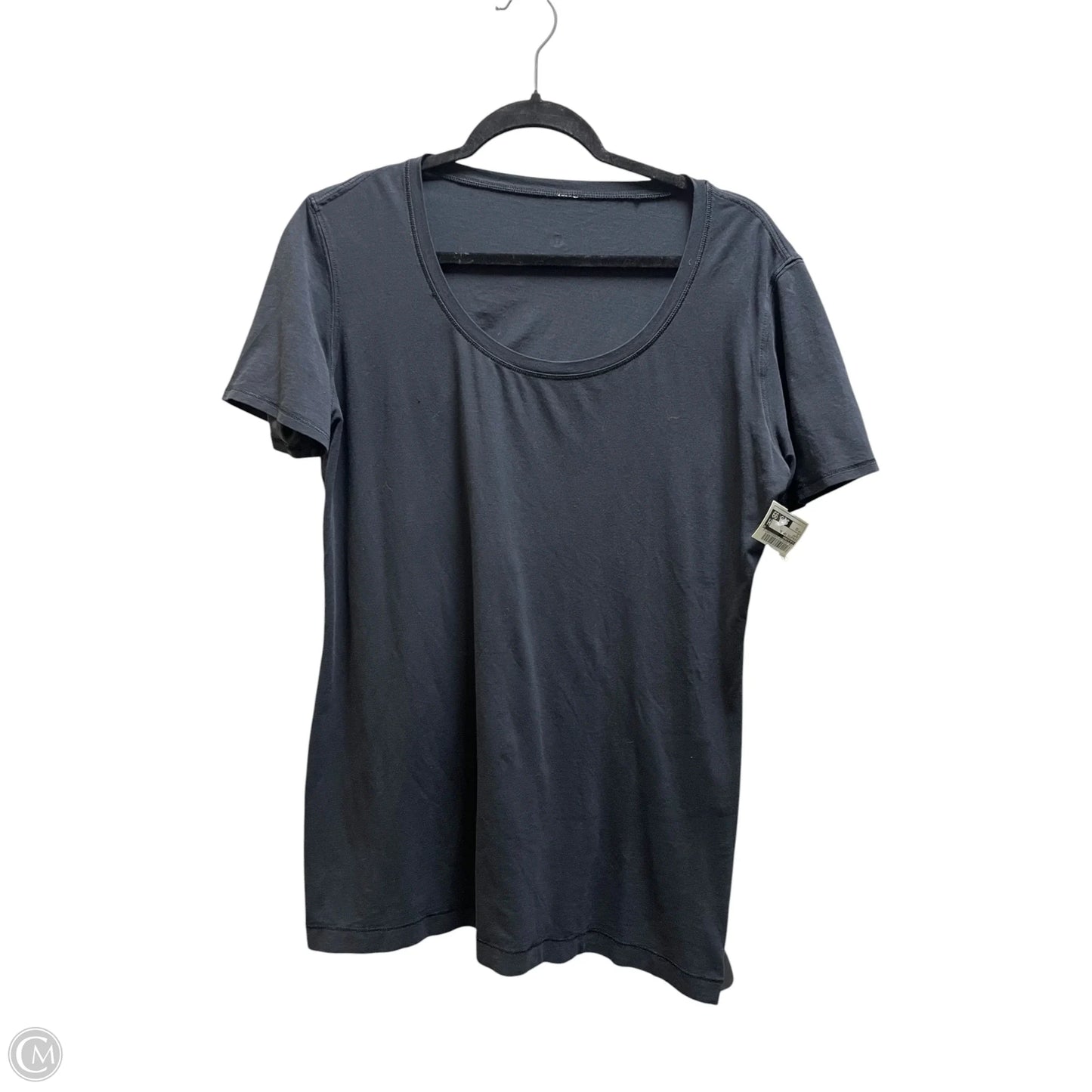 Athletic Top Short Sleeve By Lululemon In Black, Size: 12