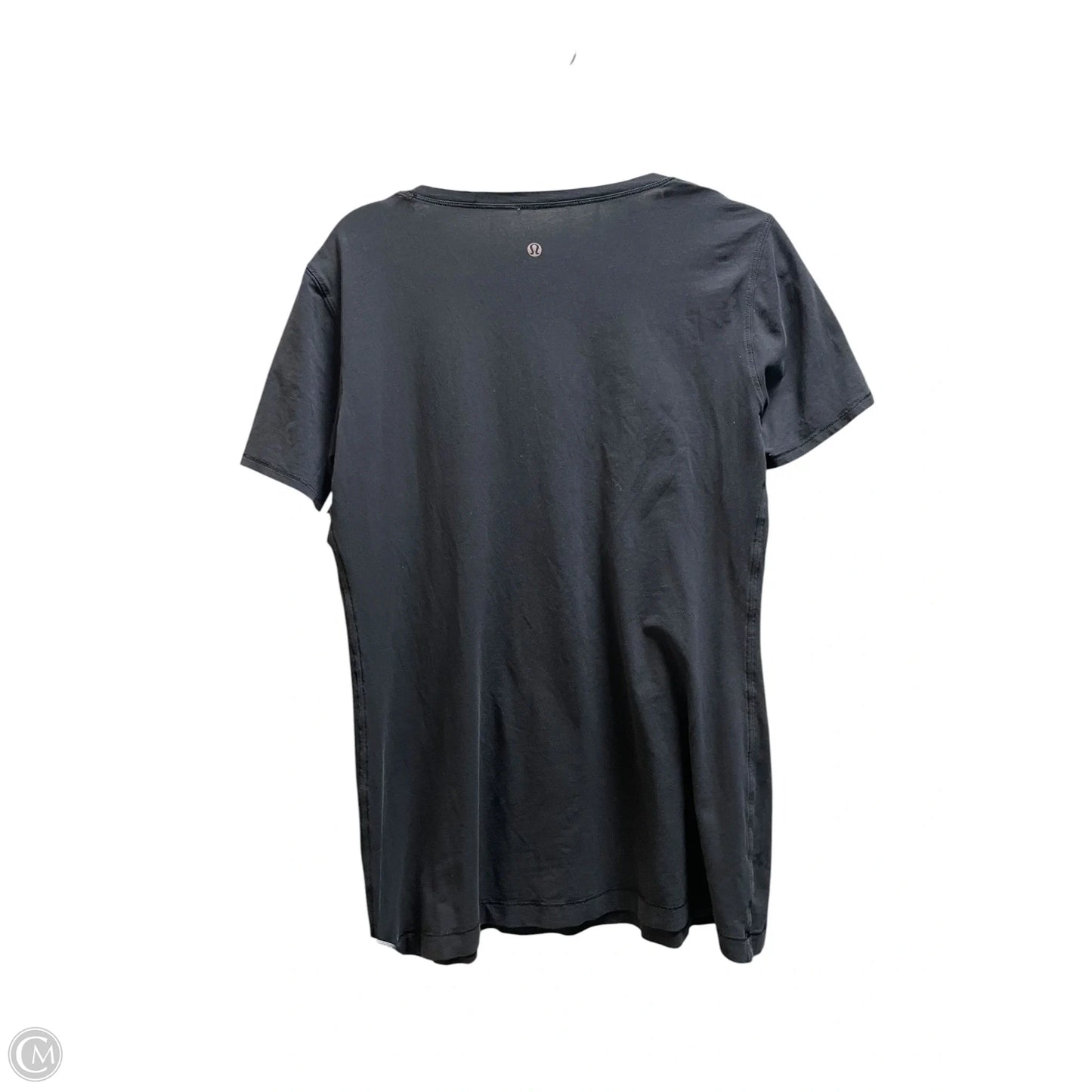 Athletic Top Short Sleeve By Lululemon In Black, Size: 12