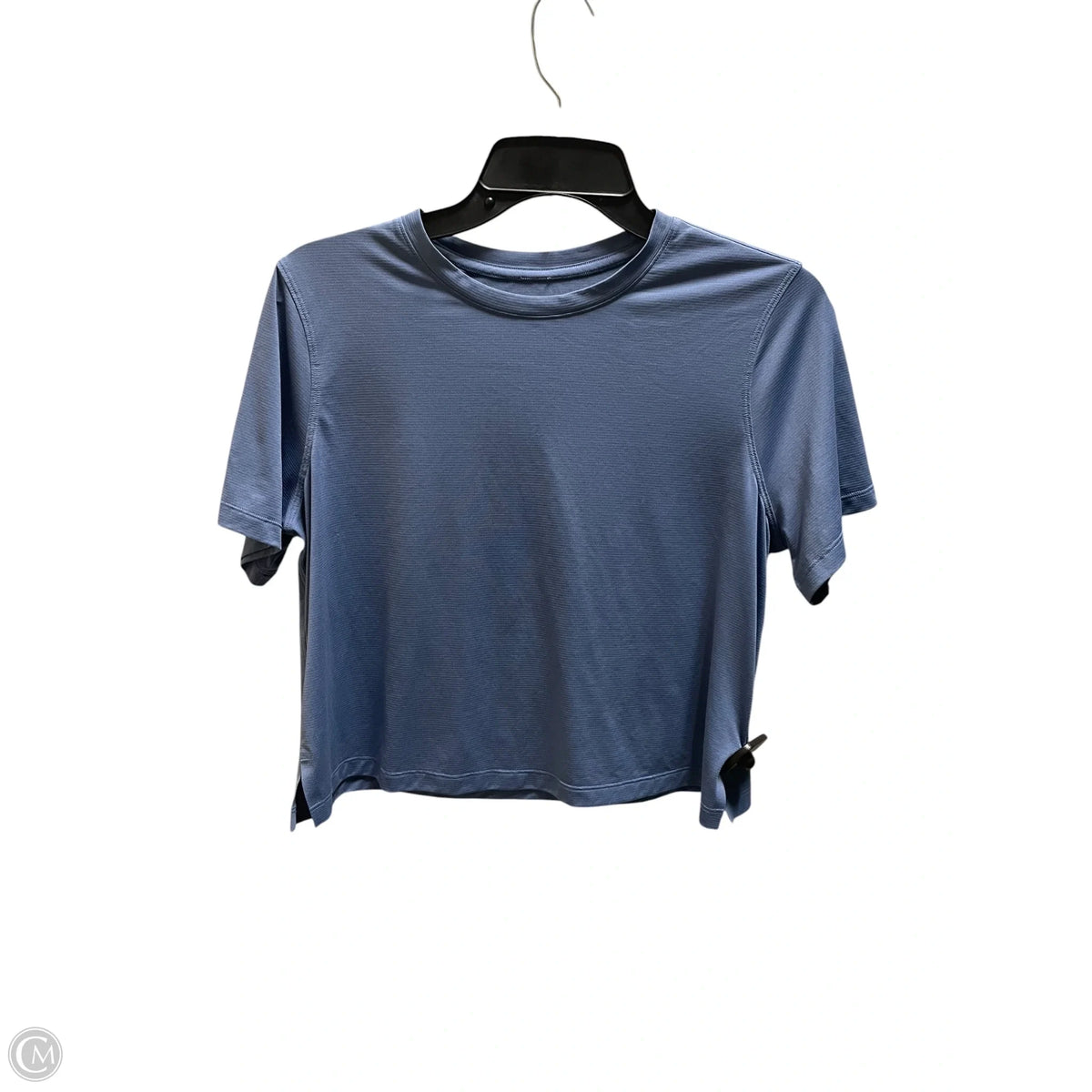 Athletic Top Short Sleeve By Lululemon In Blue, Size: L