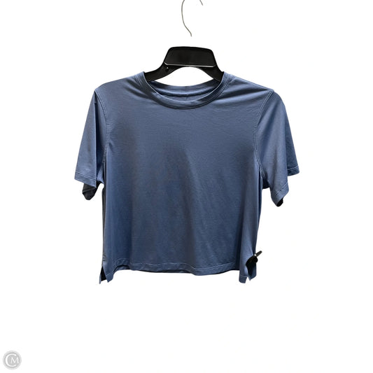 Athletic Top Short Sleeve By Lululemon In Blue, Size: L