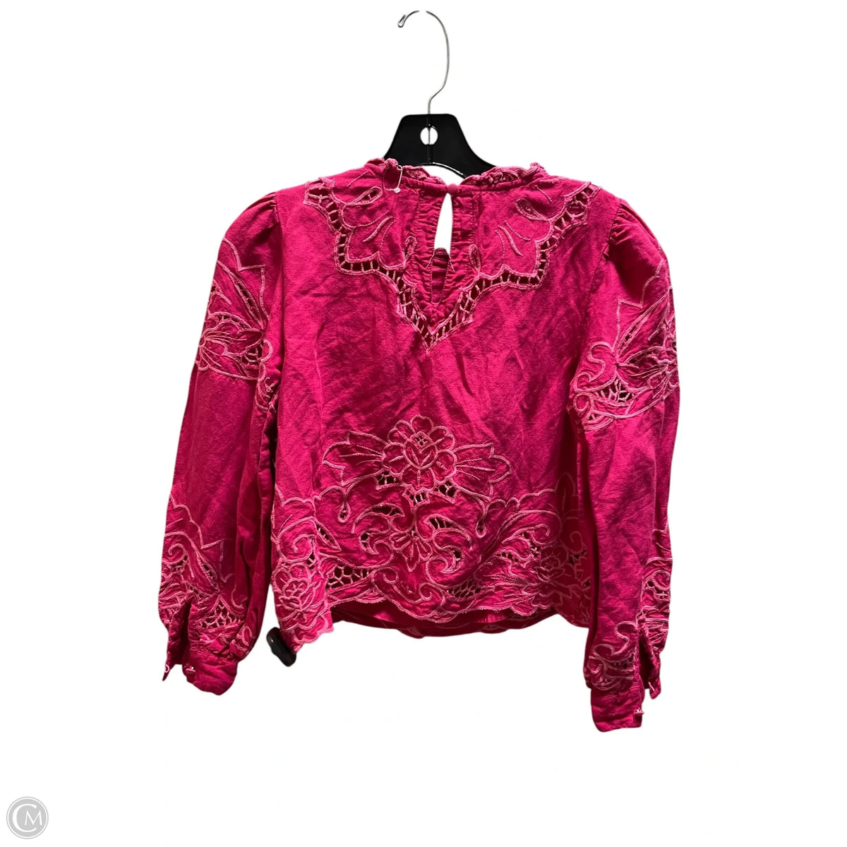 Top Long Sleeve By Anthropologie In Pink, Size: Xs