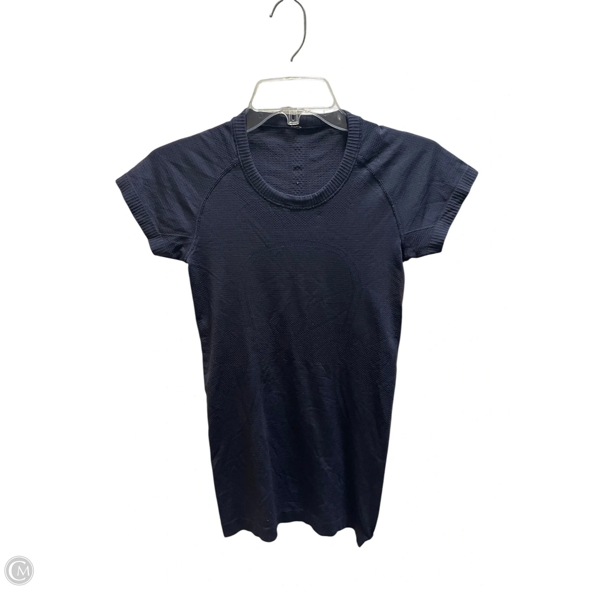 Athletic Top Short Sleeve By Lululemon In Navy, Size: S