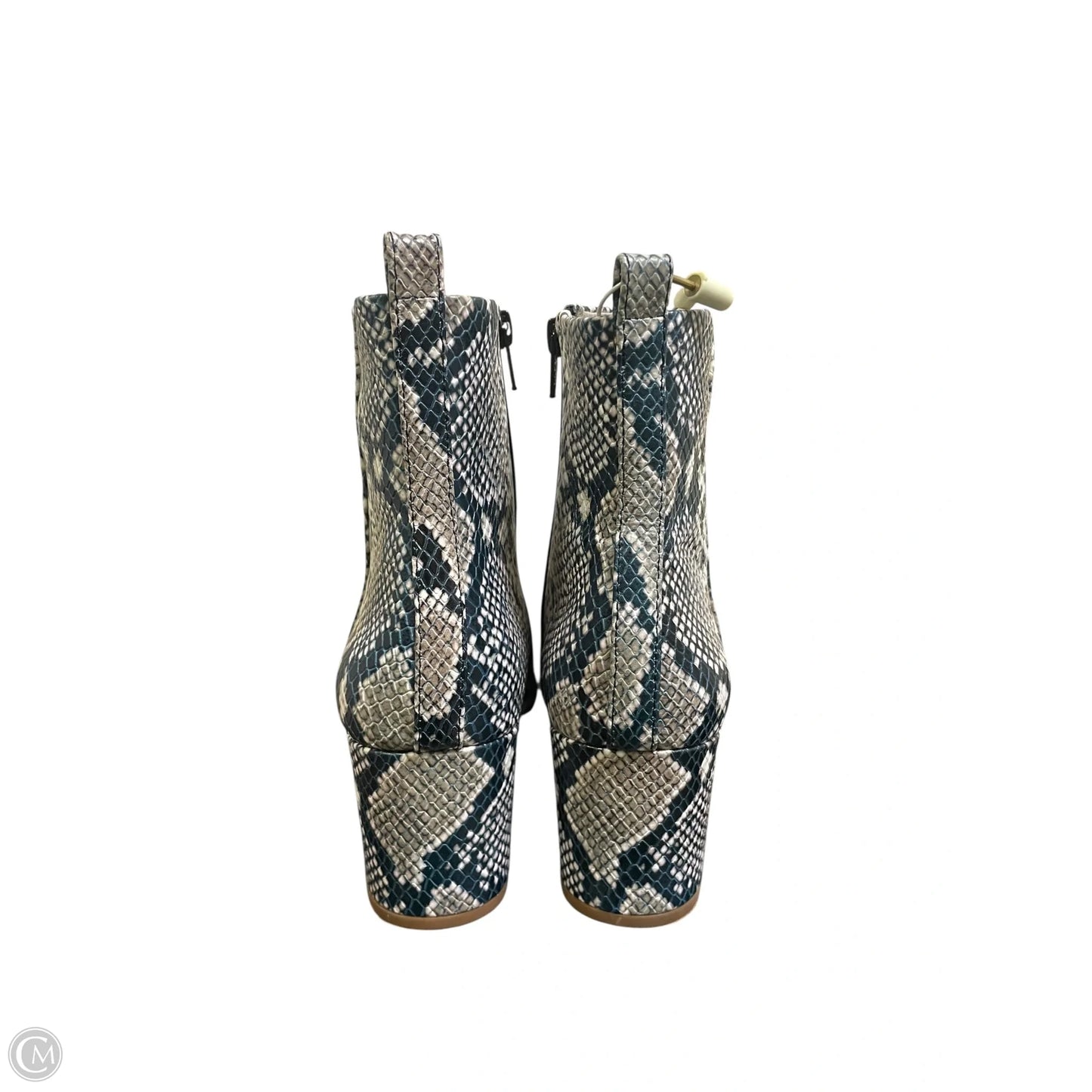 Boots Ankle Heels By Gianni Bini In Snakeskin Print, Size: 8.5