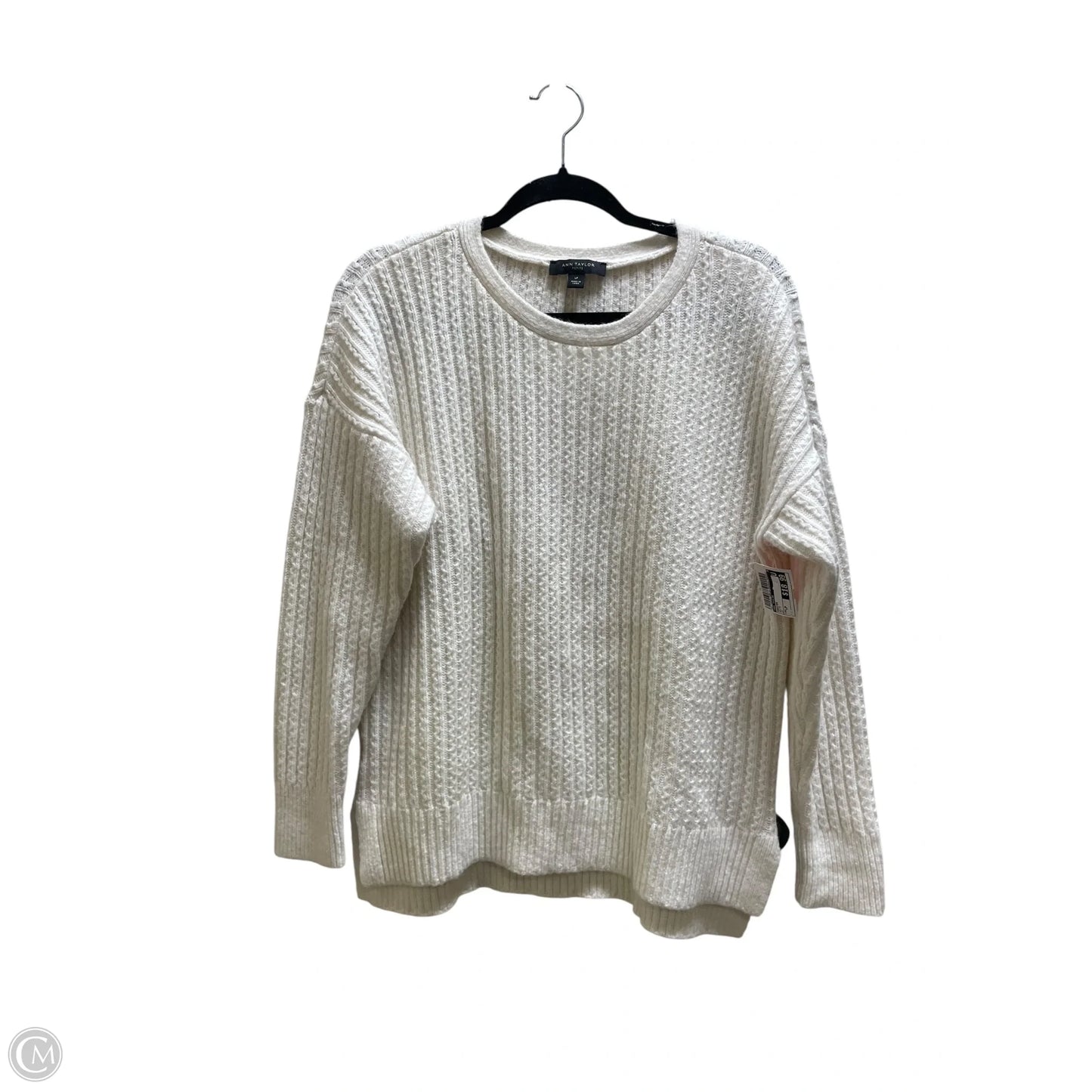Sweater By Ann Taylor In White, Size: Lp