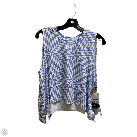 Top Sleeveless By Free People In Blue & Brown, Size: S