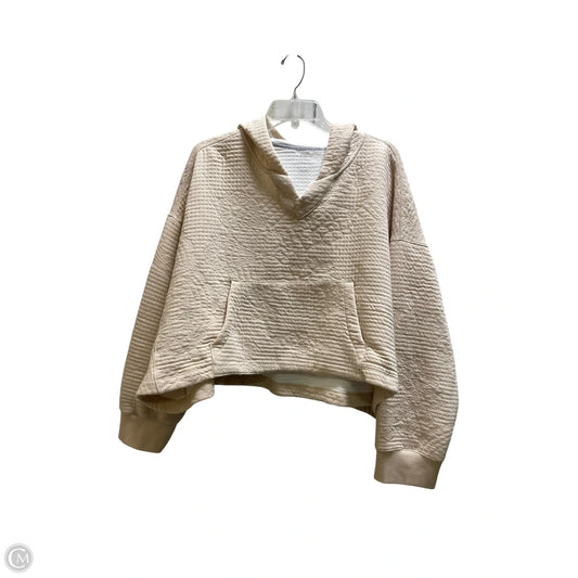 Sweatshirt Hoodie By Nike Apparel In Beige, Size: L