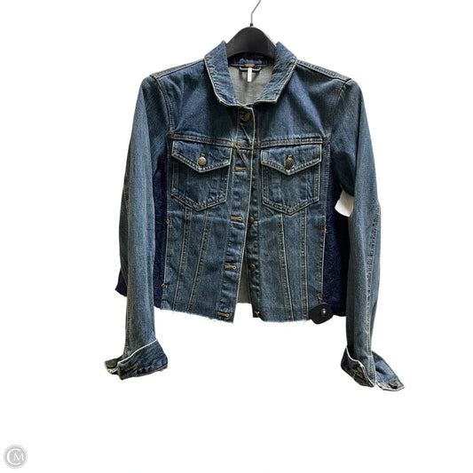 Jacket Denim By Free People In Blue Denim, Size: S