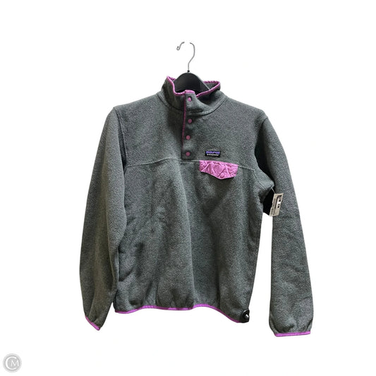 Jacket Fleece By Patagonia In Grey, Size: M