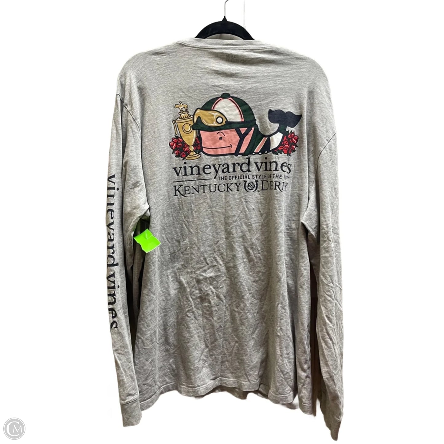 Top Long Sleeve By Vineyard Vines In Grey, Size: Xxl