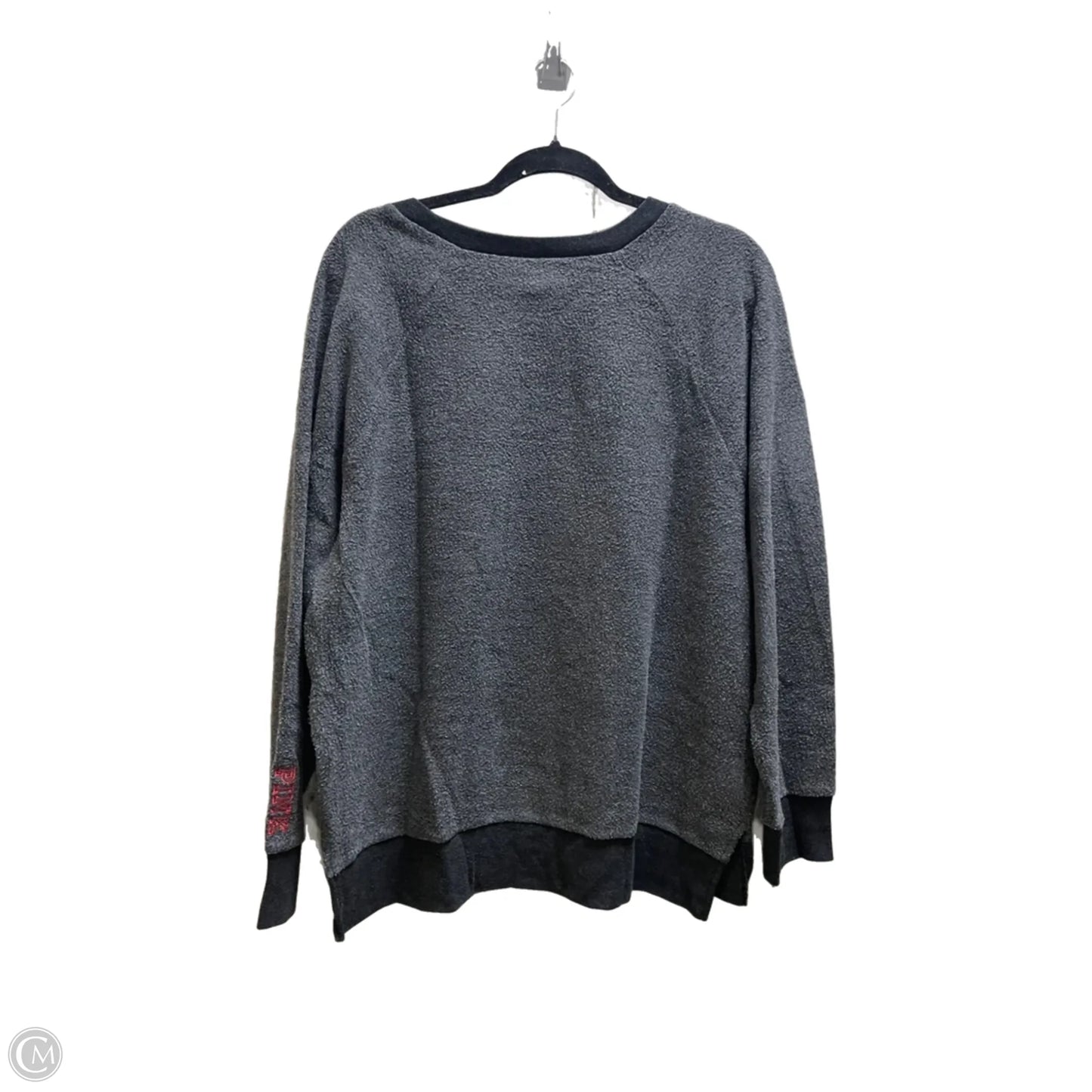 Sweatshirt Crewneck By Pink In Grey, Size: M