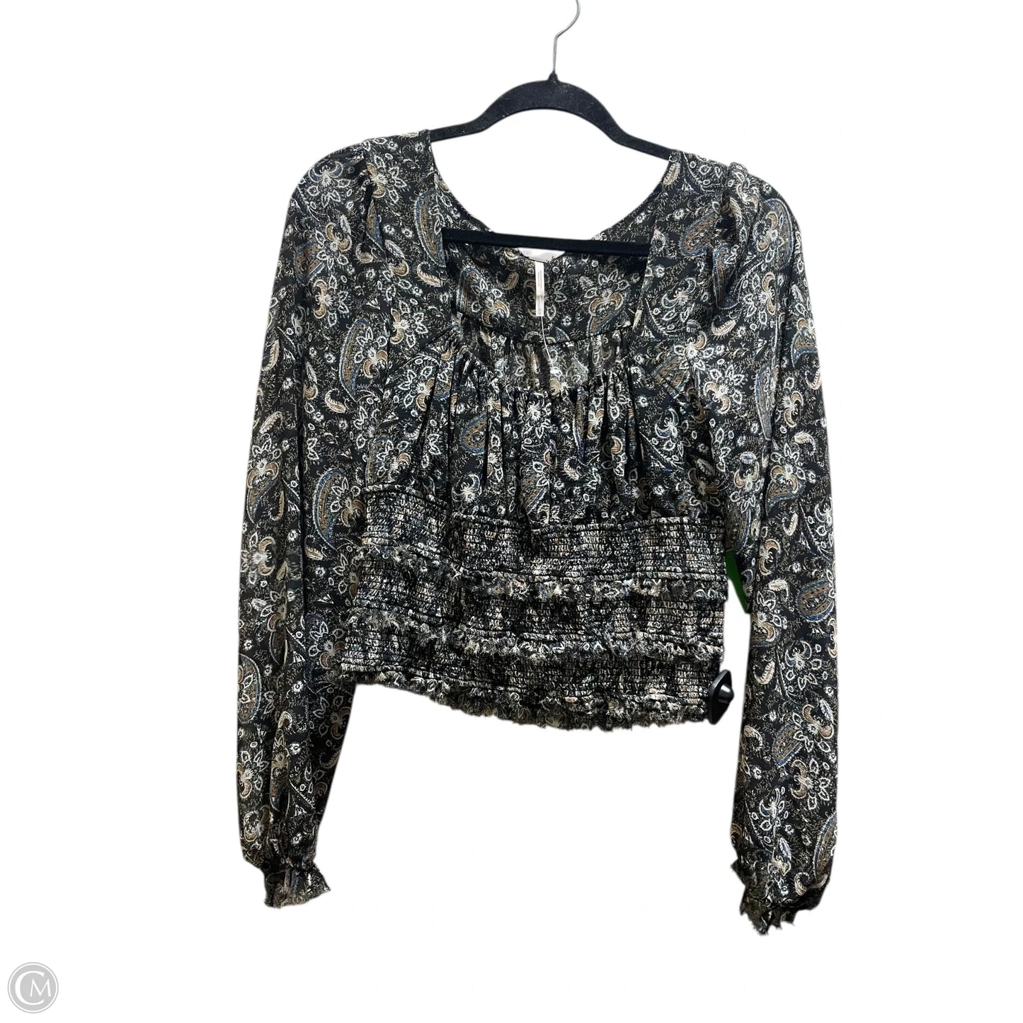 Top Long Sleeve By Free People In Grey, Size: M