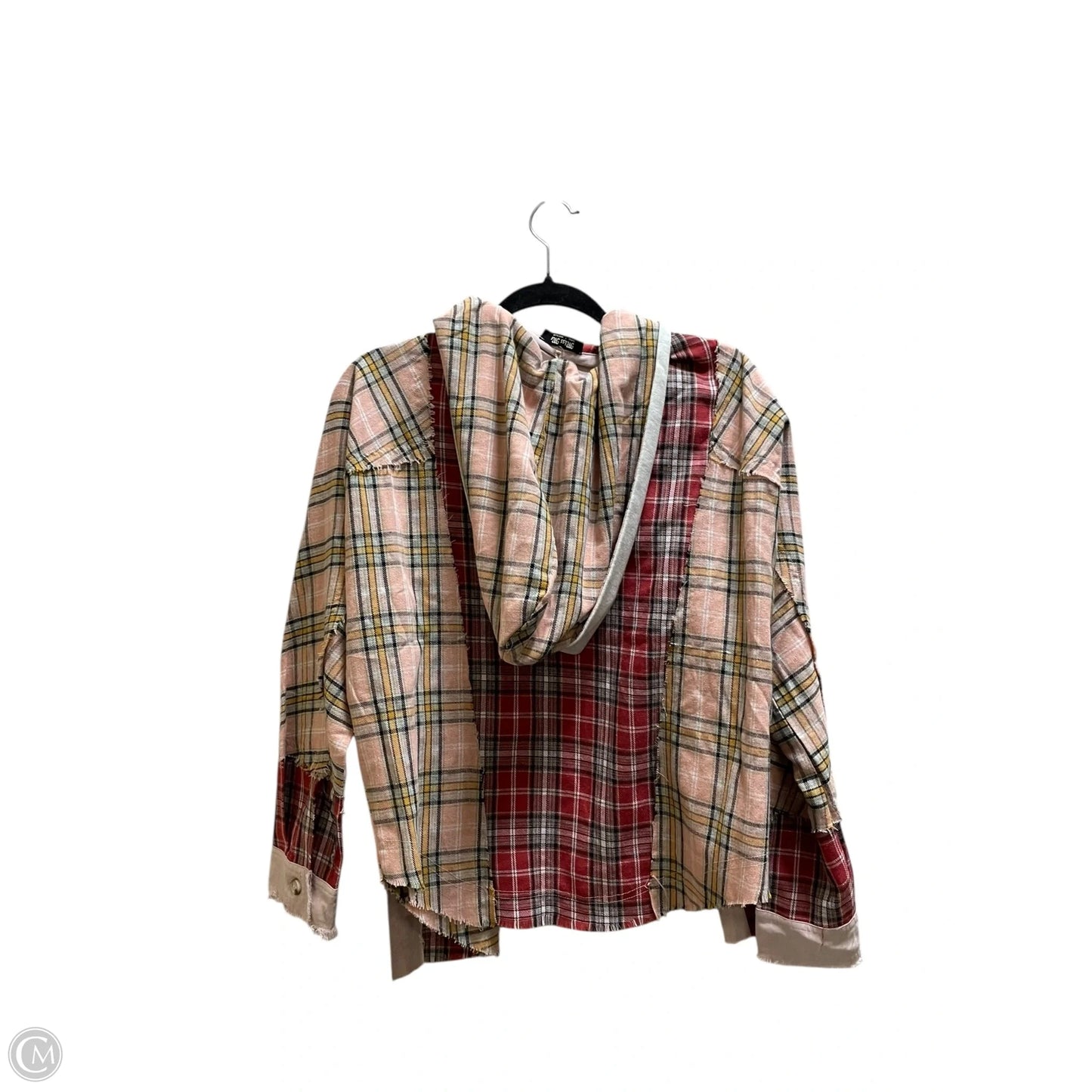 Top Long Sleeve By Miss Me In Plaid Pattern, Size: S