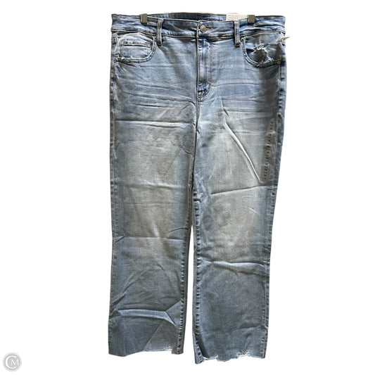 Jeans Straight By American Eagle In Blue Denim, Size: 16