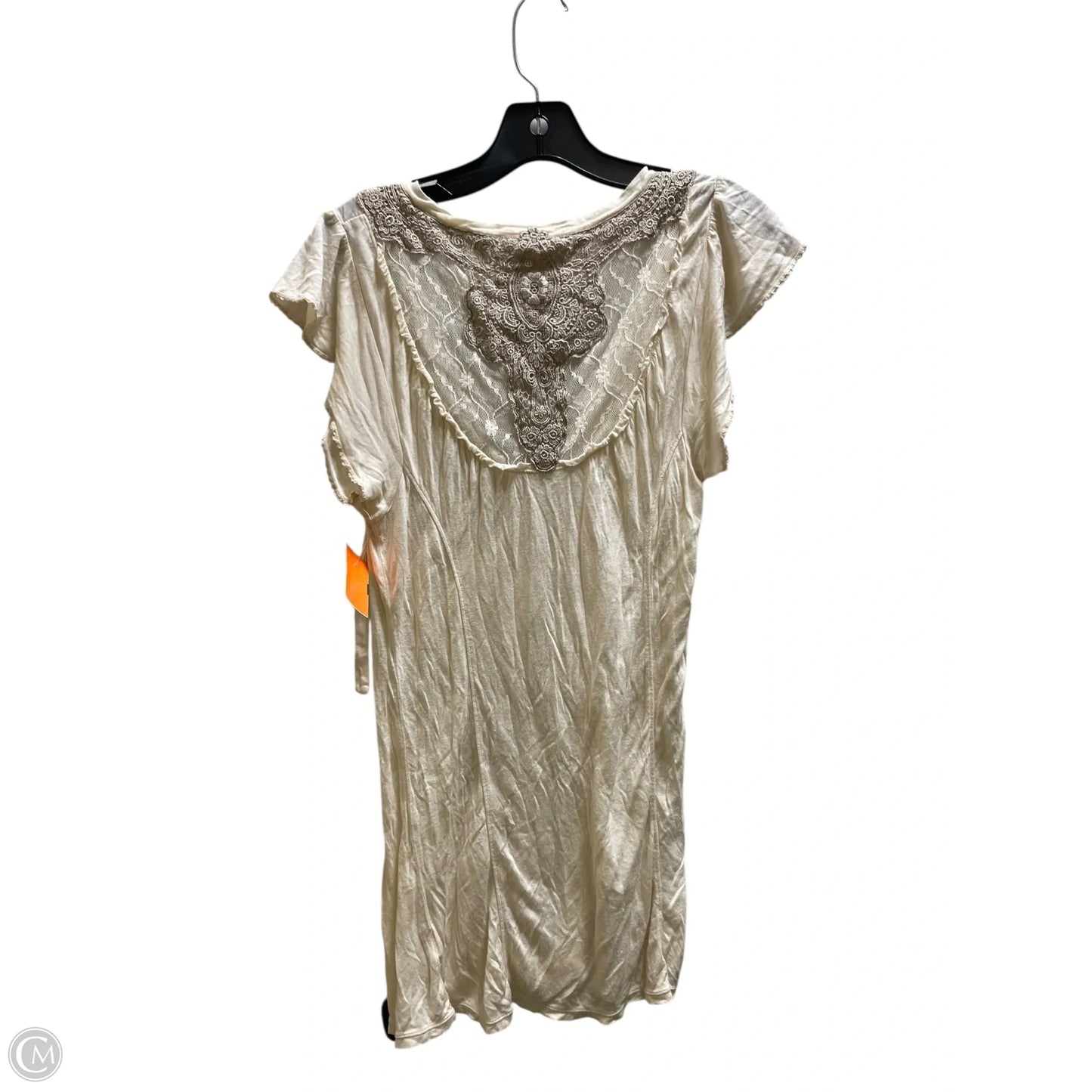 Top Short Sleeve By Free People In Cream, Size: M