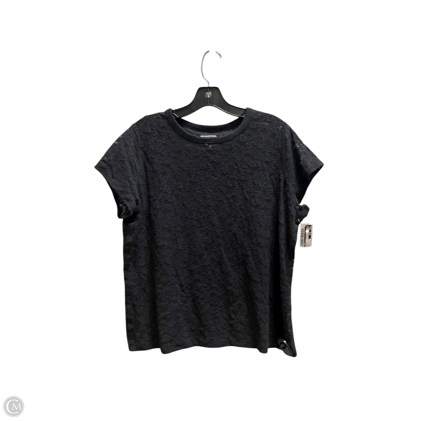 Top Short Sleeve By Aerie In Black, Size: L