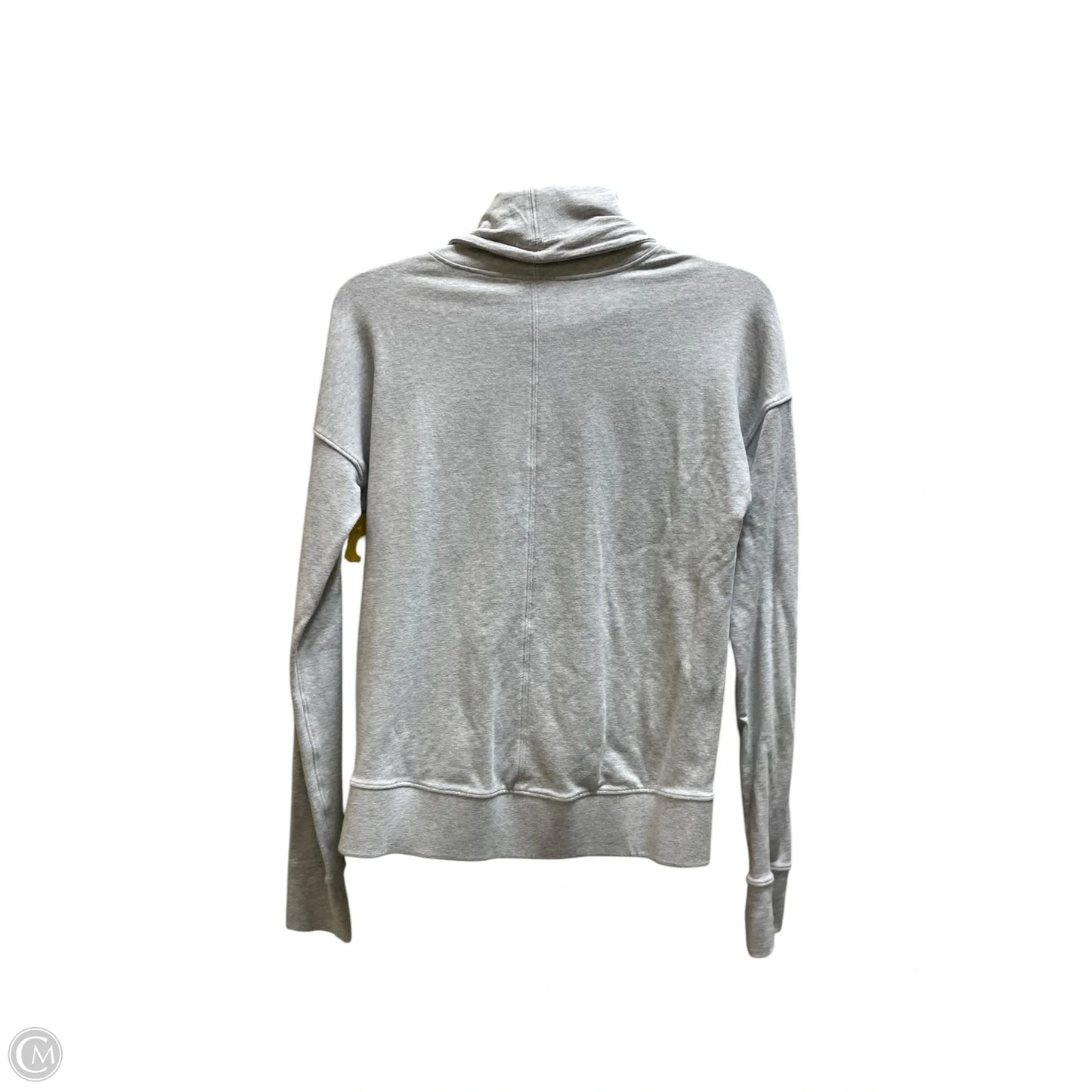 Athletic Top Long Sleeve Collar By Lululemon In Grey, Size: 4