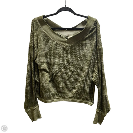Top Long Sleeve By We The Free In Green, Size: Xs