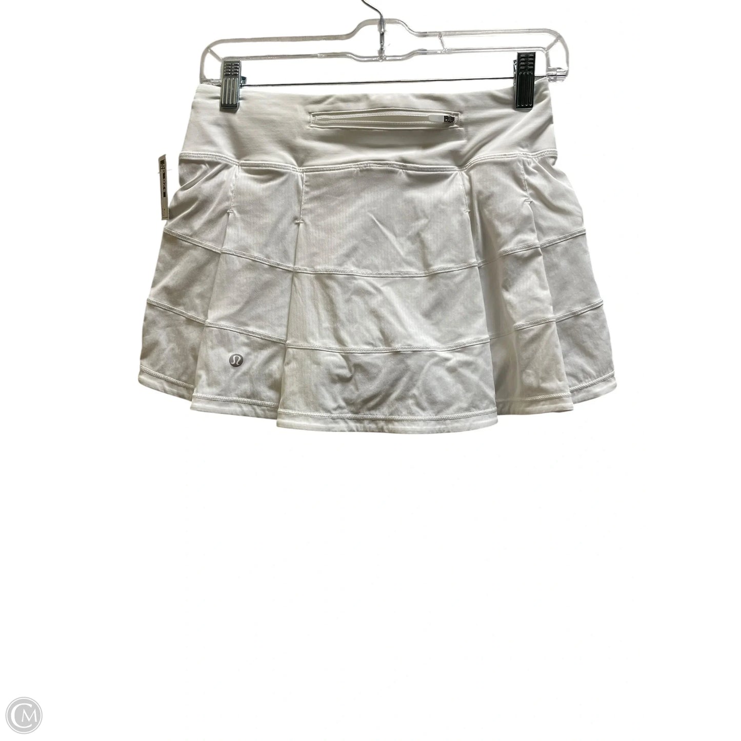 Athletic Skirt By Lululemon In White, Size: 4