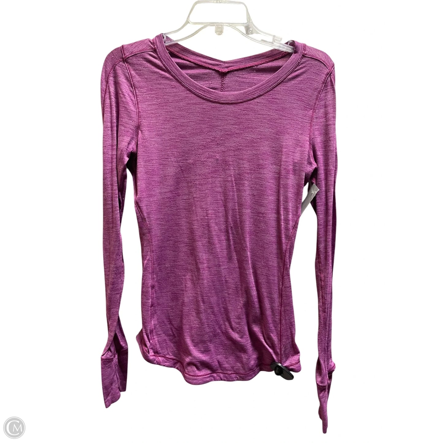 Athletic Top Long Sleeve Crewneck By Lululemon In Purple, Size: 8