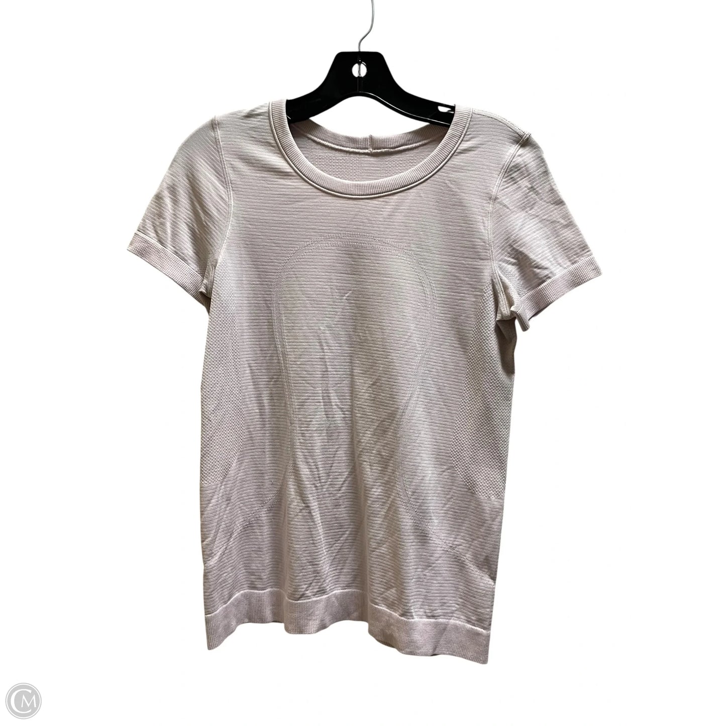 Athletic Top Short Sleeve By Lululemon In Pink, Size: 8