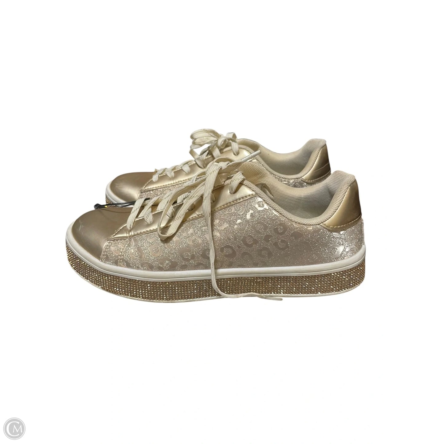 Shoes Sneakers By Clothes Mentor In Gold, Size: 8