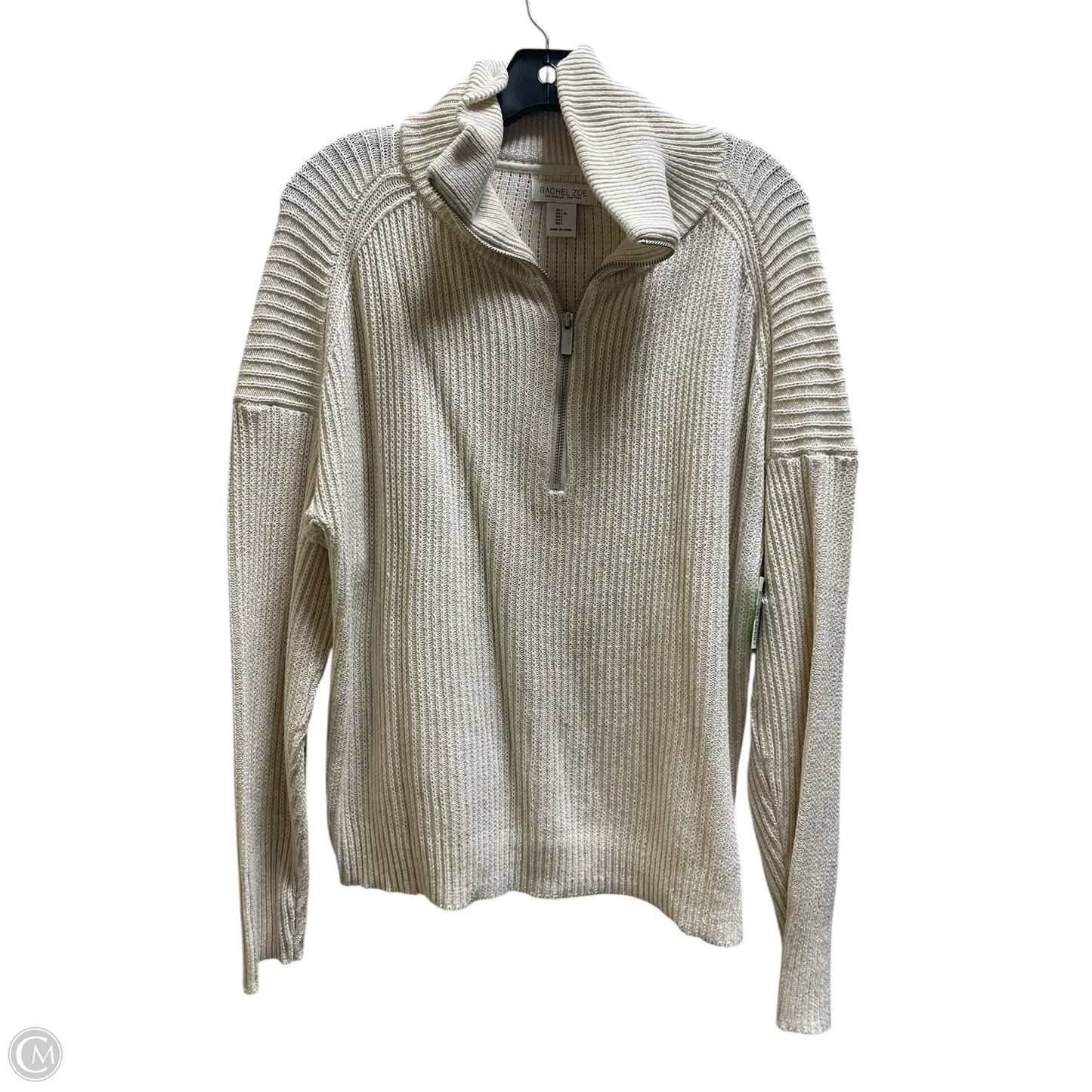 Sweatshirt Collar By Rachel Zoe In Cream, Size: L