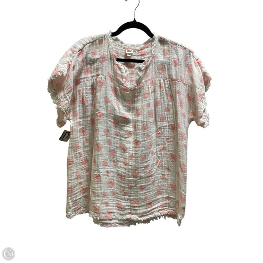 Top Short Sleeve By Ivy Jane In White, Size: S