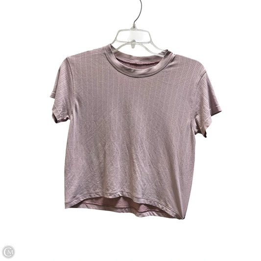 Athletic Top Short Sleeve By Lululemon In Pink, Size: S